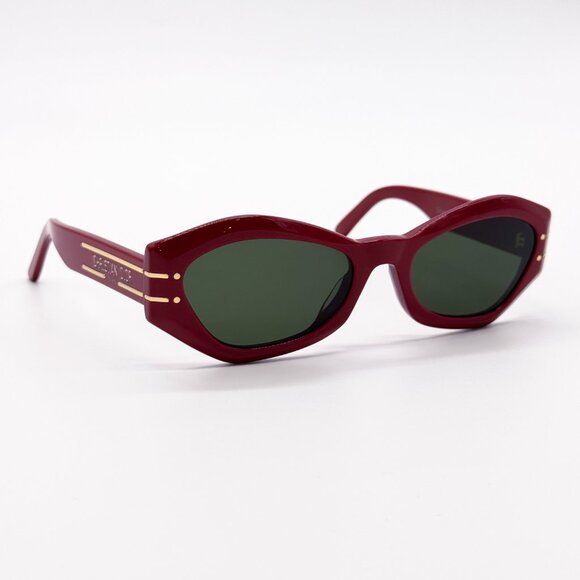 NEW DIORSIGNATURE B1U 35C0 RED GEOMETRIC WOMEN SUNGLASSES DIOR SIGNATURE - Picture 4 of 11